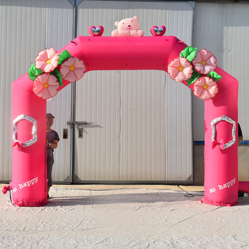 百色粉色婚礼拱门